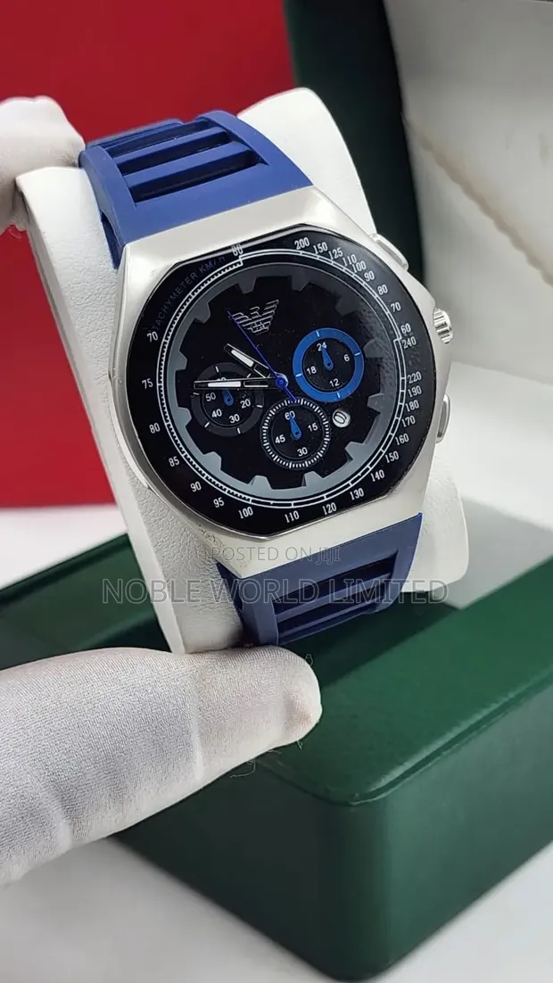 Emporio Armani Rubber Unisex Wristwatch - 1