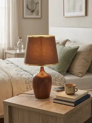 Vintage Floral Table Lamp - Nordic Style Bedside Light