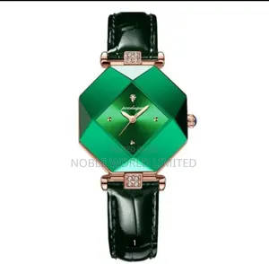 Women's Leather/Chain Watch