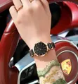 Women's Leather/Chain Watch - 4