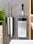 Luxury Stainless Steel Wall Mounted Toilet Brush Holder Set - 1