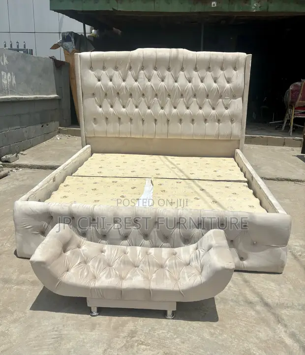 Inexpensive Quality 6x6 Tufted Bedframe - 1
