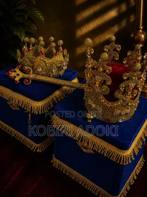 Brand New Crown and Staff Set