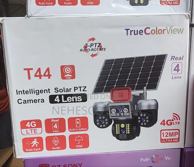 Original 4G Solar PTZ Security Camera with 4 Lenses - 1