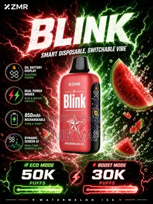 ZMR BLINK Ruwan Kankara na Kankana Mai Sake Caji - 50,000 Puff