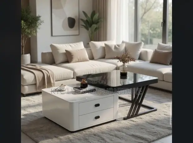 Elegant Modern Center Table with Storage - 1