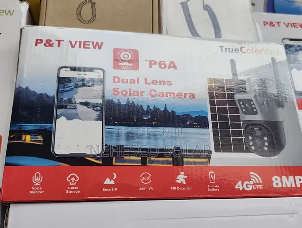 P6A 8MP 4G LTE Dual Lens Solar CCTV Camera - 1