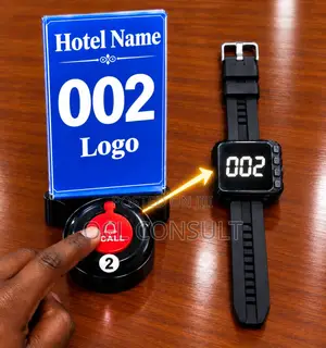 Wireless Restaurant Call Button System with Menu Stand