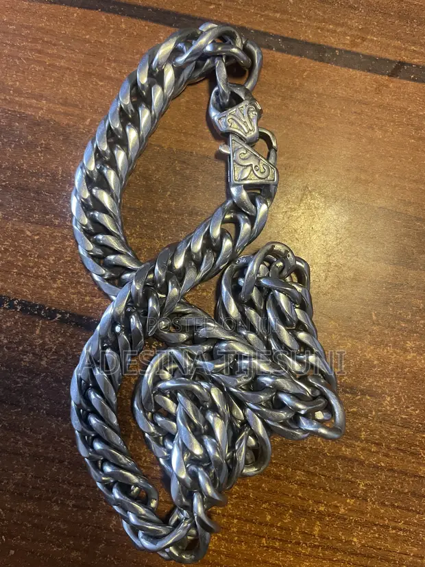 Silver Cuban Chain Necklace - 1