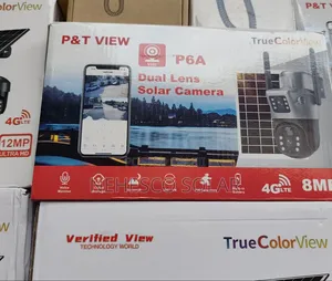 P6A Dual Lens Solar CCTV Camera with 360° View