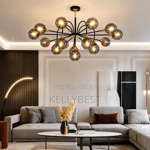 Luxury Round Glass Chandelier - Modern Nordic Style