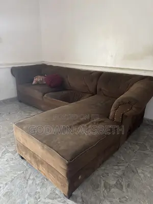 3 Seater L-Shape Couch with Single Seater - Brown