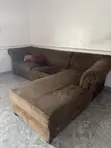 3 Seater L-Shape Couch with Single Seater - Brown - 1