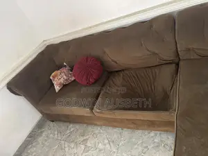 3 Seater L-Shape Couch with Single Seater - Brown
