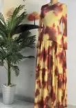 Zara Mesh Dinner Gown - Brown - 5