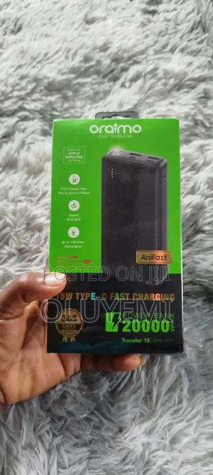 Oraimo Traveler 15 20000mAh Power Bank (15W Type-C Fast Charging)