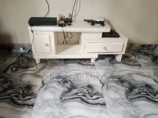 Home Interiors White Wooden TV Stand with Drawers - 1