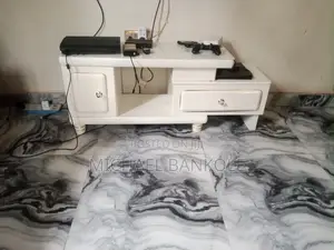 Home Interiors White Wooden TV Stand with Drawers