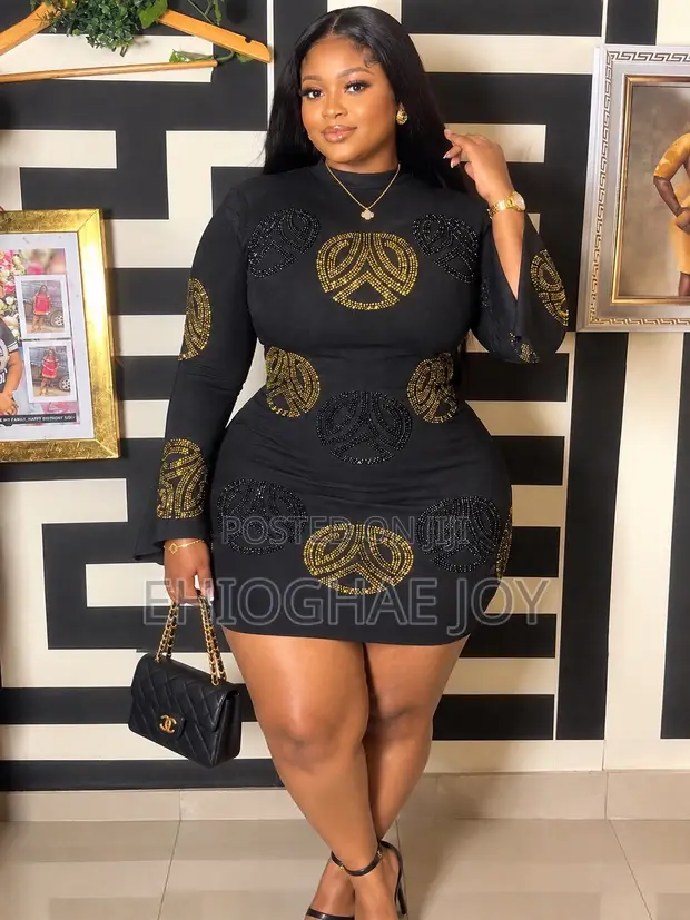 Bk Brand Bodycon Gown - Multi-Color, Long Sleeve - 1