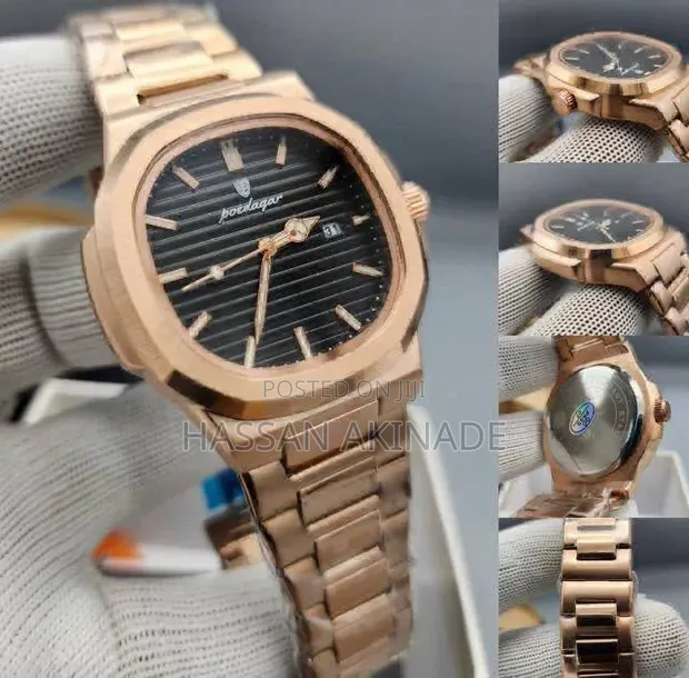Poedagar Shiny Metal Bracelet Watch - 1