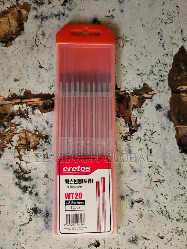 Cretos WT20 Thoriated Tungsten Electrodes (3.2x150mm, 10pcs) - 1