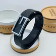 Original Gucci Men's Leather Belt - Black - 1