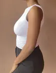 High Neck Tank Top - White - 2