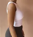 High Neck Tank Top - White - 5