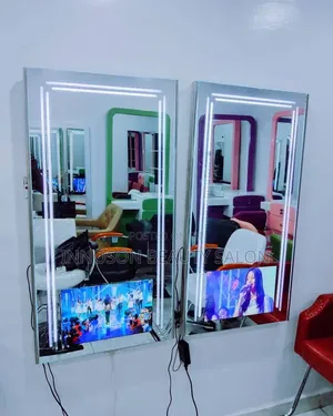 Salon Mirror with Integrated TV