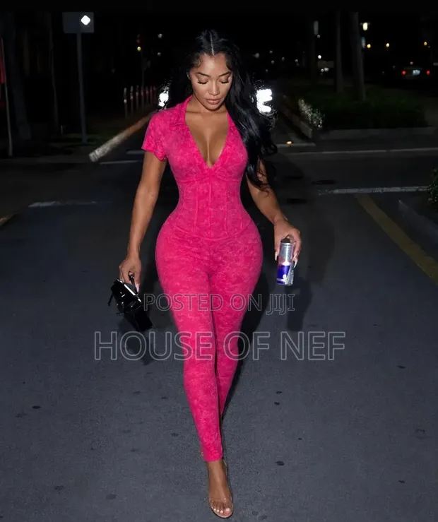 Chic Zara Jumpsuit - Pink, Size M - 1