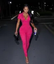 Chic Zara Jumpsuit - Pink, Size M - 2