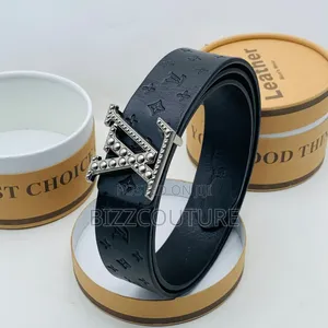 Original Louis Vuitton Men's Leather Belt - Sabon Kaya