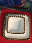 Plates da Bowls masu Kyau na Luxury White & Gold masu Faduwa - 1