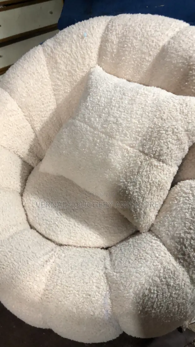 Oversized Sherpa Bouclé Lounge Chair - 1