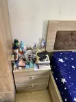 4x6 Bed Frame and Mattress with Bedside Drawer - 4