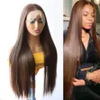 18" Human Hair Blend Frontal Wig - Light Brown - 1