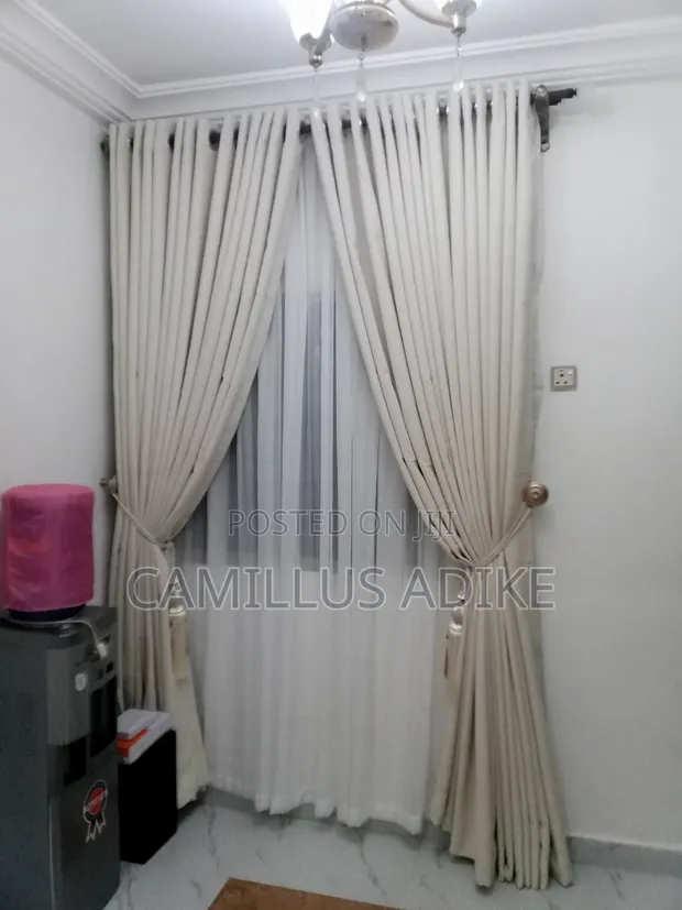 Home Interiors White Drapes Curtains - 12 Yards - 1
