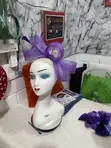 Beautiful Handmade Fascinators - Purple Crinoline - 2