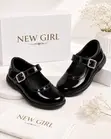 New Patent Leather Girls School Shoes - 1