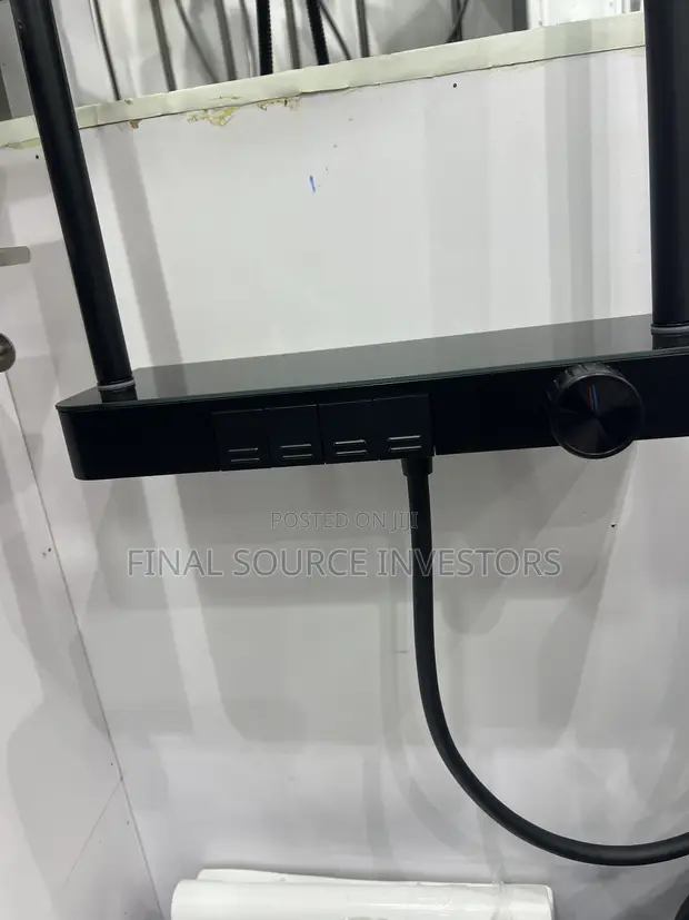 Matte Black Thermostatic Multi-Function Shower System - 1