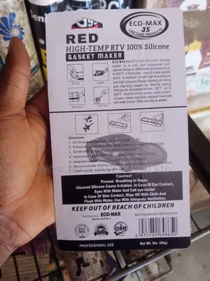 Eco Max J5 Red High-Temp RTV Silicone Gasket Maker