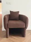 Brown Boucle Accent Chair - Home Interiors - 3