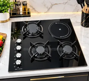 Premium 4-Burner Gas Cooker/Hob tare da Wutar Lantarki