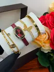 Luxury Gogery Watch and Bracelet Set - Gold/Brown/Black/Silver - 5