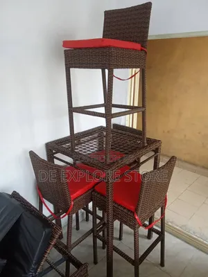 Rattan Barstool Set of 4