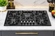 90cm Polystar 5-Burner Built-in Gas Cooker/Hob - Stainless Steel Black - 1