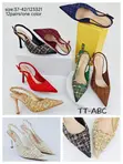Aaron Sm Textured Tweed Stiletto Slingbacks - 1