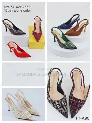 Aaron Sm Textured Tweed Stiletto Slingbacks