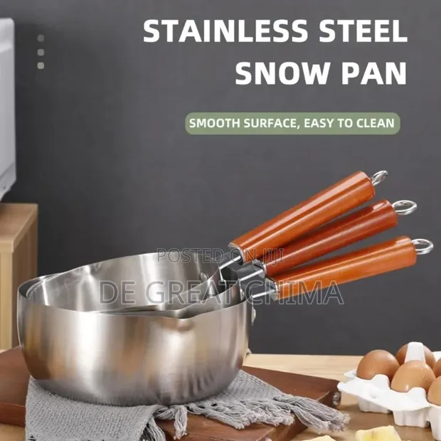 High Grade Steel Saucepan with Long Handle - 1