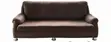 6 Seater Quality Velvet Sofa - Coffee Brown - 2